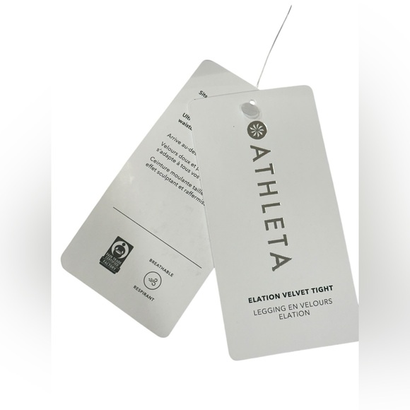 NWT Athleta Women's Elation Velvet Tight  Size Small Color Agate Paisley Black - Picture 4 of 8